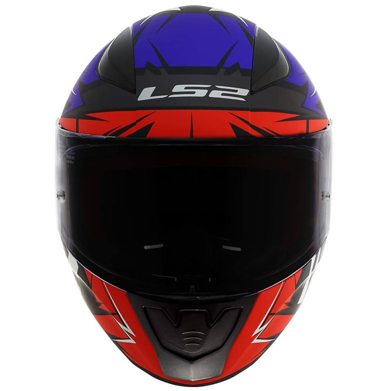 CAPACETE LS2 FF353 RAPID CROMO PRETO/VERMELHO/AZUL FOSCO