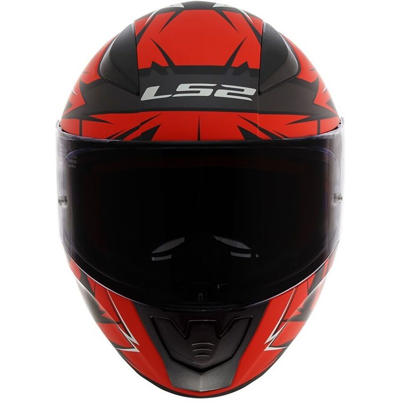CAPACETE LS2 FF358 RAPID CROMO PRETO/VERMELHO FOSCO