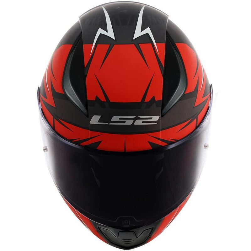 CAPACETE LS2 FF358 RAPID CROMO PRETO/VERMELHO FOSCO