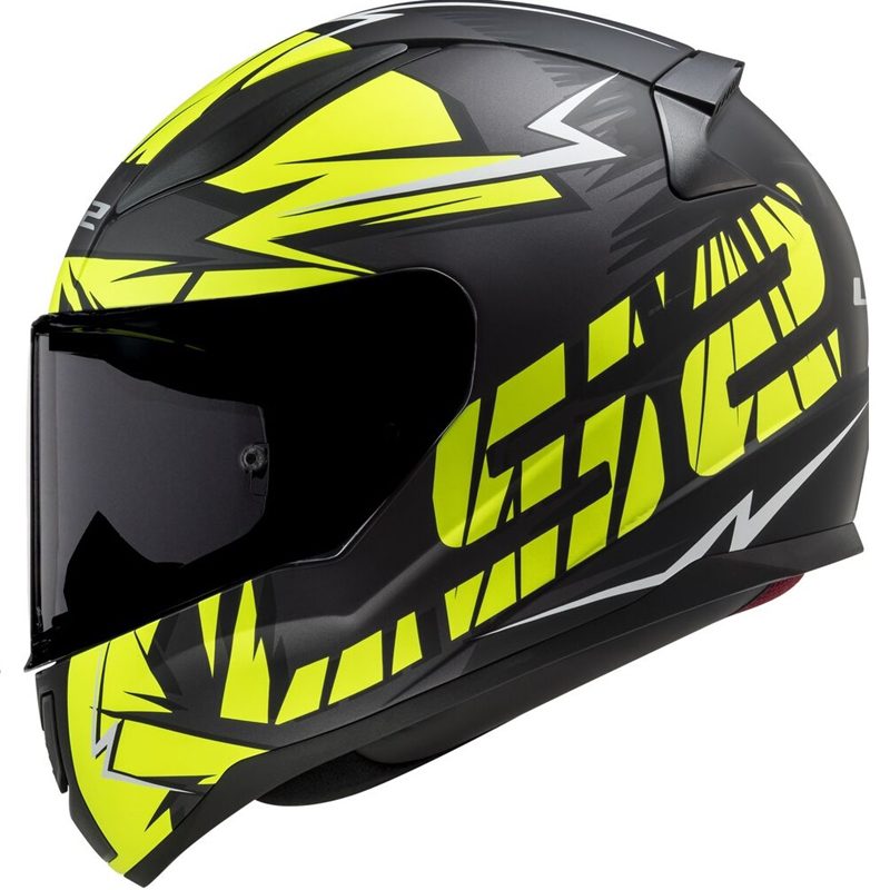 CAPACETE LS2 FF358 RAPID CROMO PRETO/AMARELO FOSCO