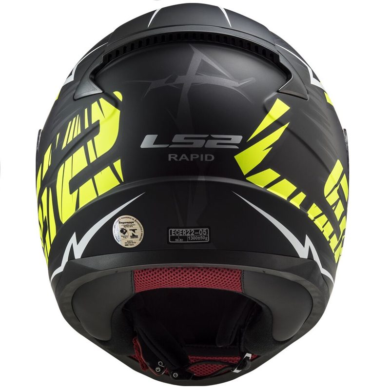 CAPACETE LS2 FF358 RAPID CROMO PRETO/AMARELO FOSCO
