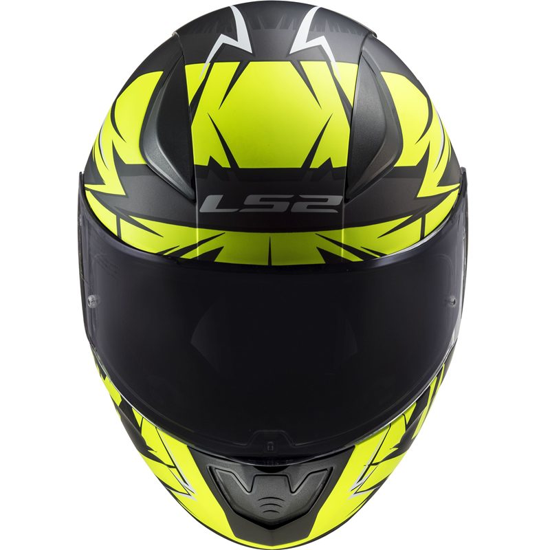 CAPACETE LS2 FF358 RAPID CROMO PRETO/AMARELO FOSCO