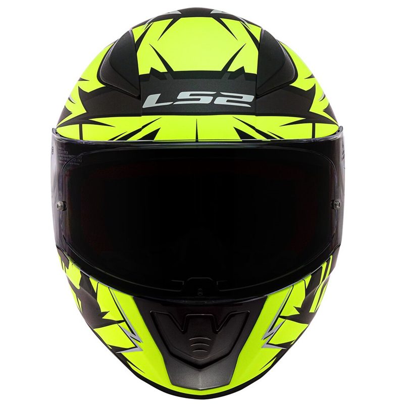 CAPACETE LS2 FF358 RAPID CROMO PRETO/AMARELO FOSCO