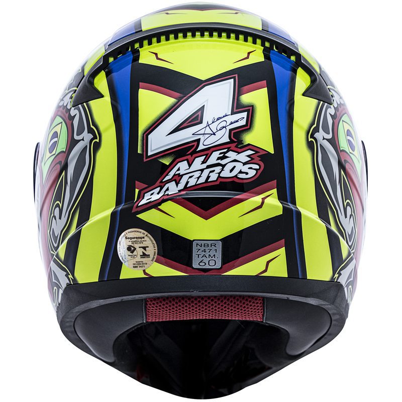 CAPACETE LS2 FF358 ALEX BARROS AMARELO/AZUL