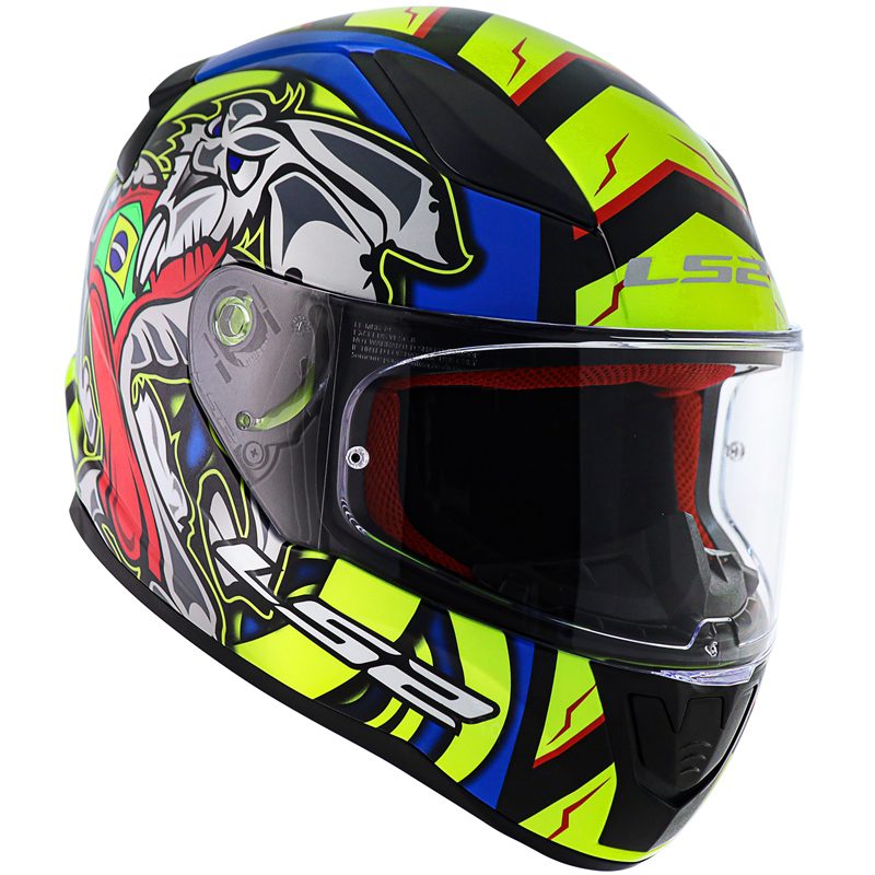CAPACETE LS2 FF358 ALEX BARROS AMARELO/AZUL