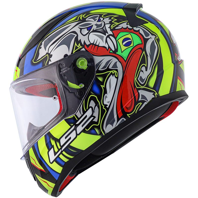 CAPACETE LS2 FF358 ALEX BARROS AMARELO/AZUL