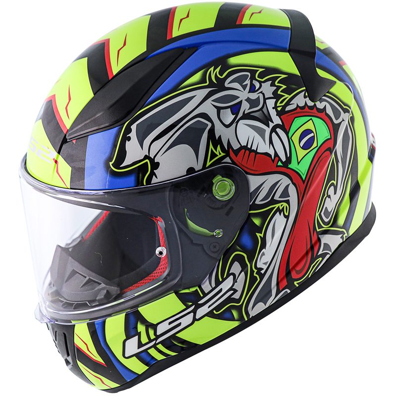 CAPACETE LS2 FF358 ALEX BARROS AMARELO/AZUL