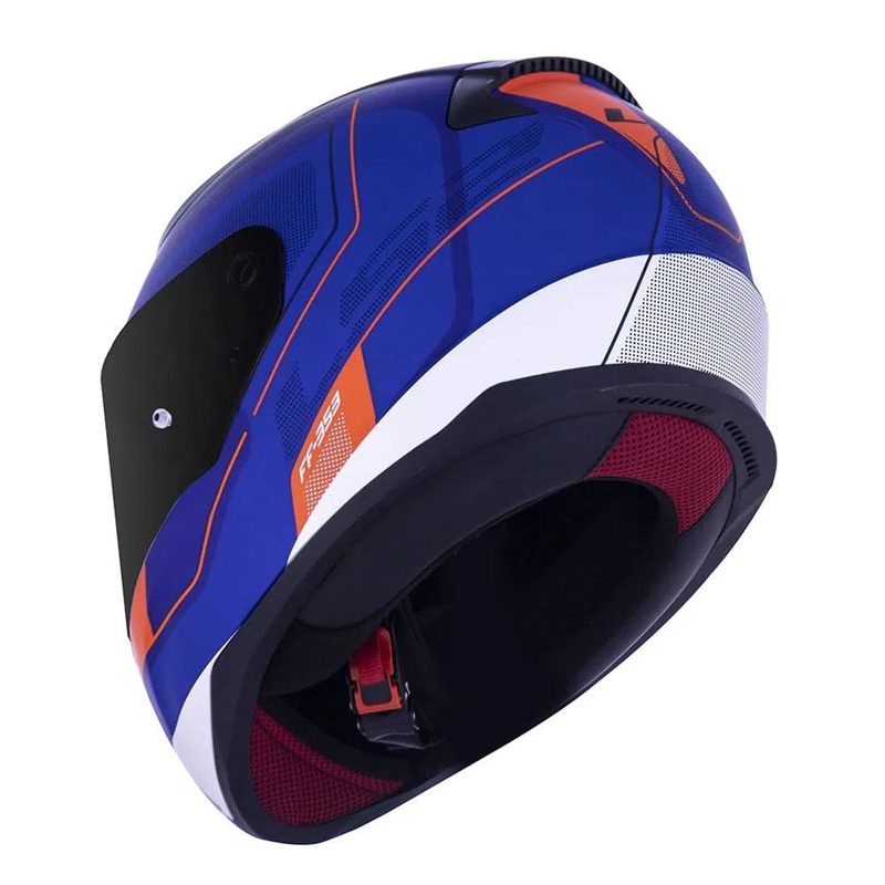 CAPACETE LS2 FF358 DRAZE BRANCO/AZUL/VERMELHO