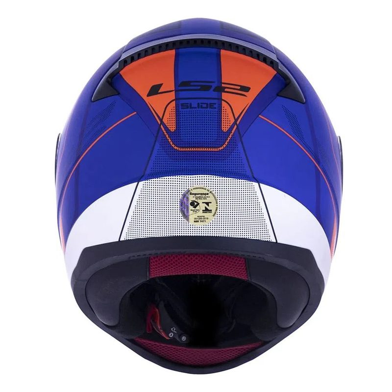 CAPACETE LS2 FF358 DRAZE BRANCO/AZUL/VERMELHO