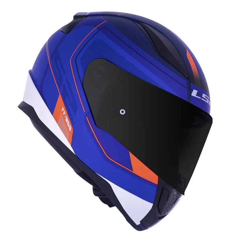 CAPACETE LS2 FF358 DRAZE BRANCO/AZUL/VERMELHO