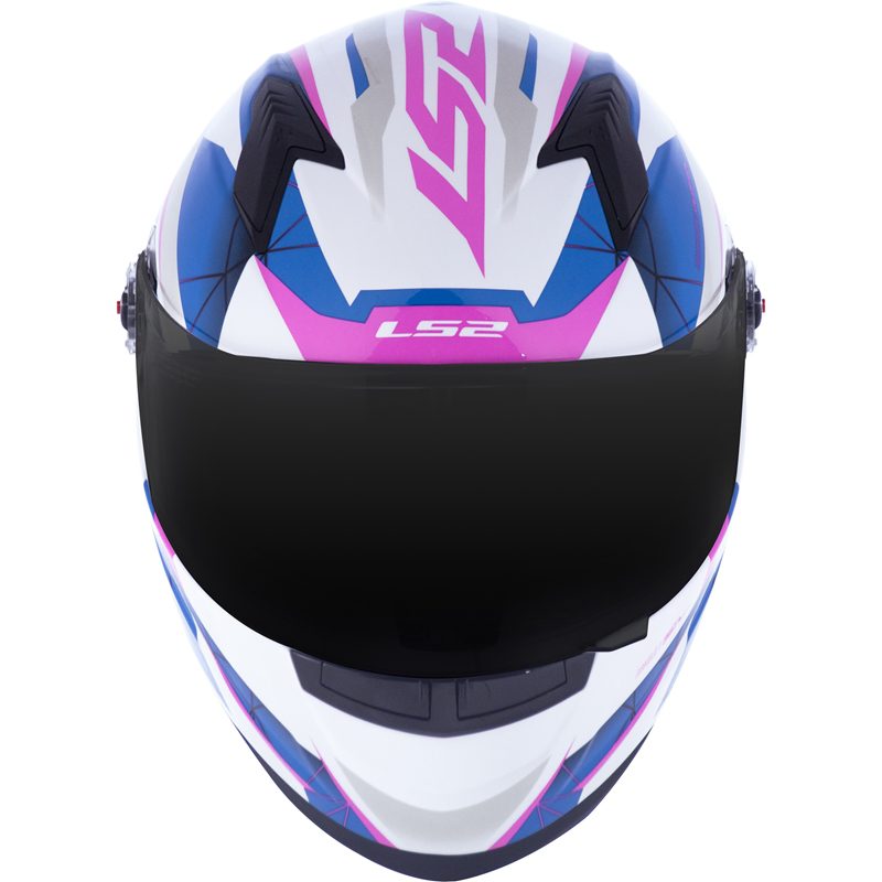 CAPACETE LS2 FF358 DRAZE BRANCO/AZUL/ROSA
