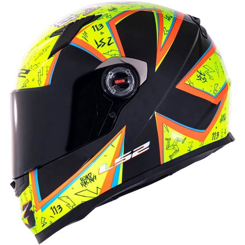 CAPACETE LS2 FF358 RAFAEL PASCHOALIN AMARELO/PRETO