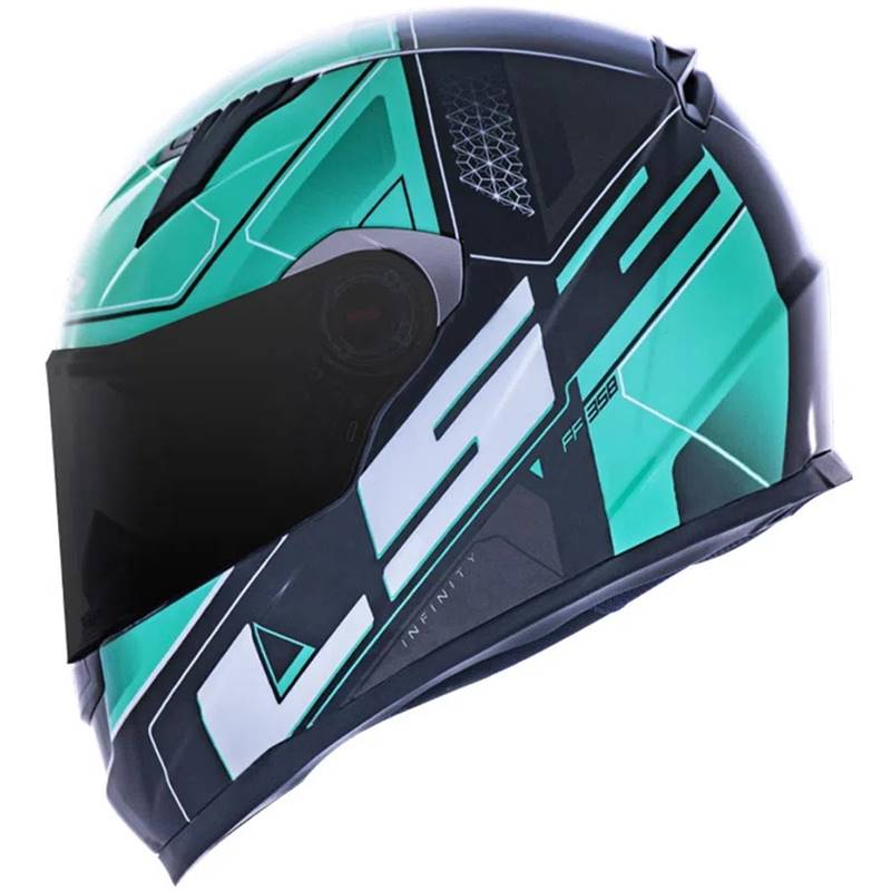 CAPACETE LS2 FF358 ULTRA PRETO/VERDE