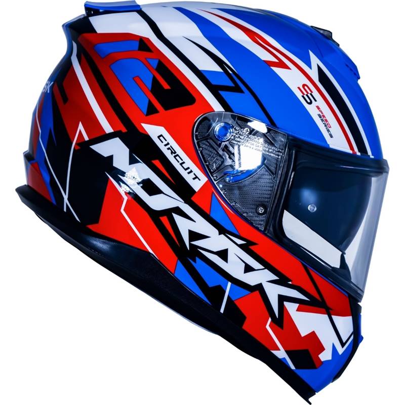 CAPACETE NORISK STRADA CIRCUIT AZUL/VERMELHO/BRANCO