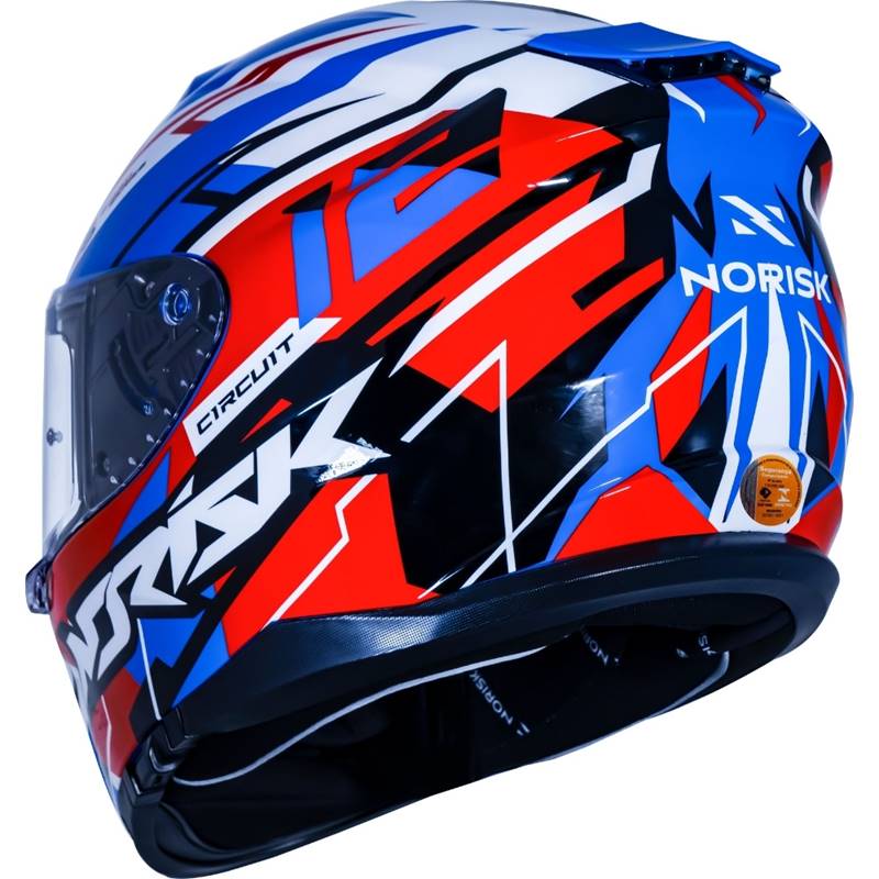 CAPACETE NORISK STRADA CIRCUIT AZUL/VERMELHO/BRANCO