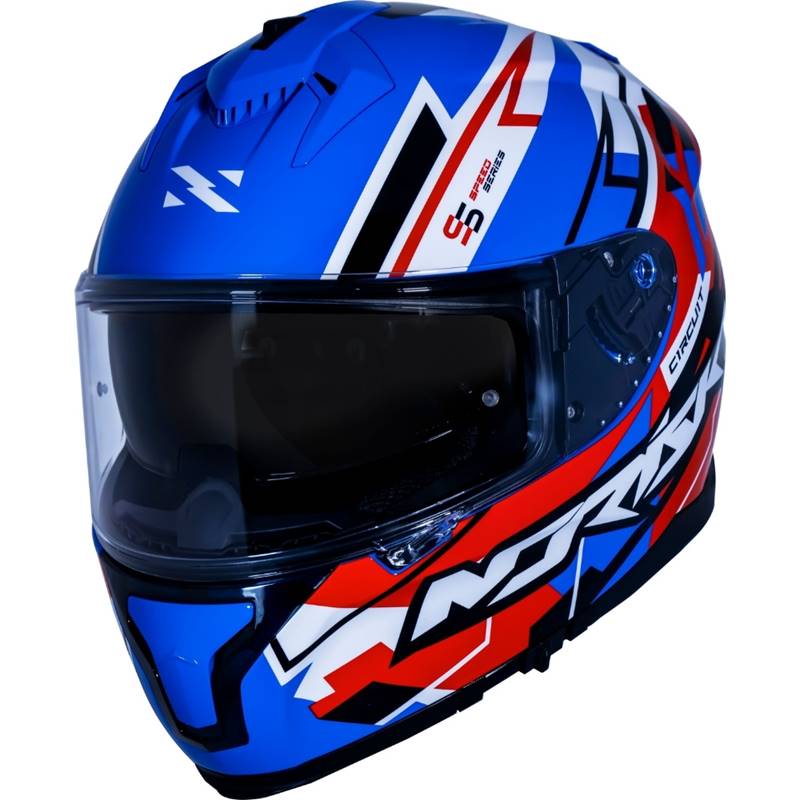 CAPACETE NORISK STRADA CIRCUIT AZUL/VERMELHO/BRANCO