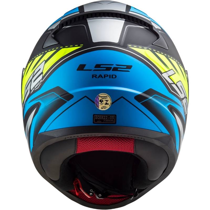 CAPACETE LS2 FF353 RAPID GALE PRETO/AZUL/AMARELO FOSCO