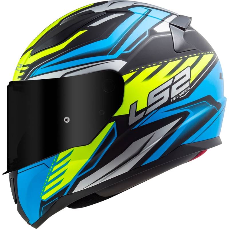 CAPACETE LS2 FF353 RAPID GALE PRETO/AZUL/AMARELO FOSCO