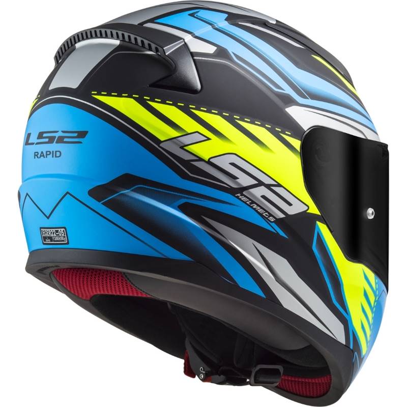 CAPACETE LS2 FF353 RAPID GALE PRETO/AZUL/AMARELO FOSCO