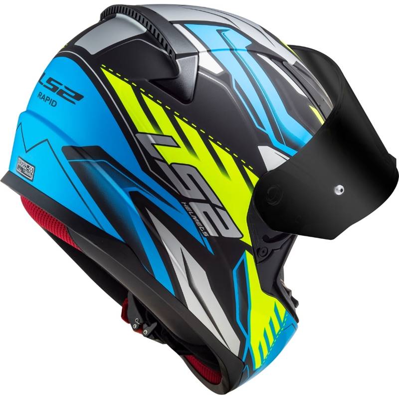 CAPACETE LS2 FF353 RAPID GALE PRETO/AZUL/AMARELO FOSCO