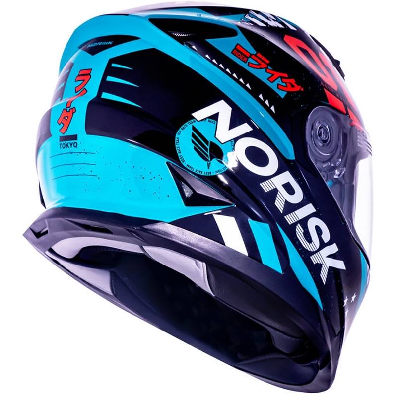 CAPACETE NORISK SOUL FF302 GRAND PRIX TOKYO PRETO/BRANCO/VERDE