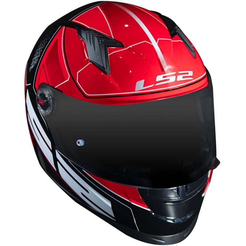CAPACETE LS2 FF358 ULTRA PRETO/VERMELHO