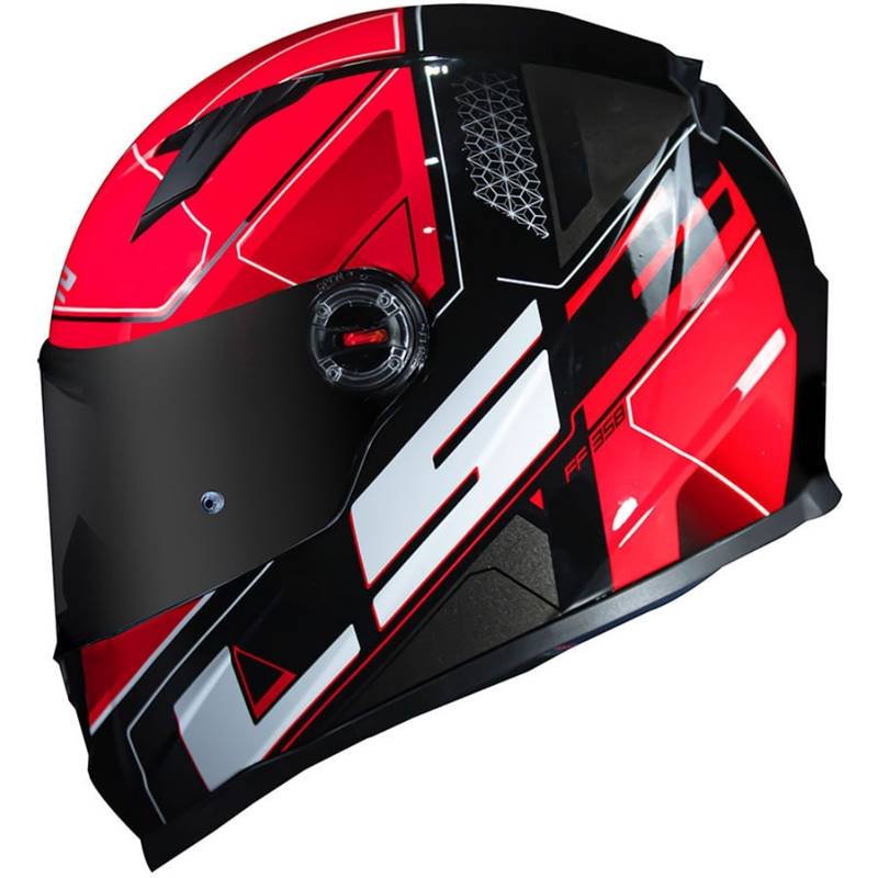 CAPACETE LS2 FF358 ULTRA PRETO/VERMELHO