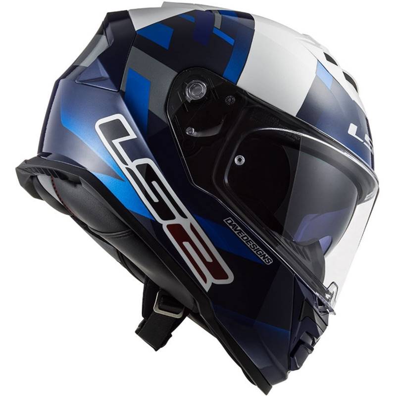 CAPACETE LS2 FF800 STORM JOHN MCPHEE AZUL/CINZA (COM VISEIRA SOLAR)