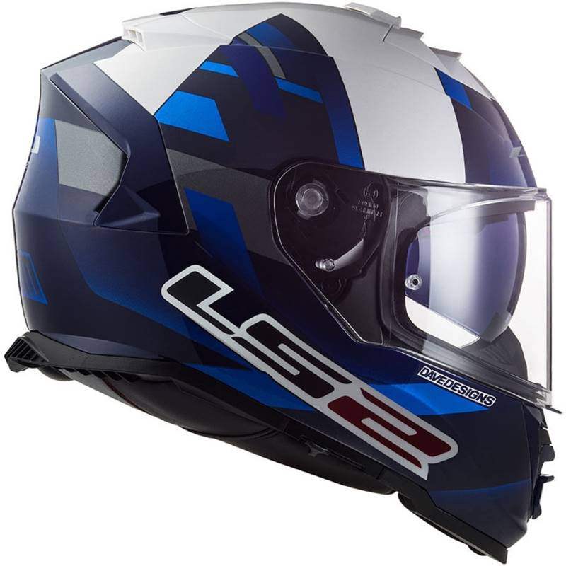CAPACETE LS2 FF800 STORM JOHN MCPHEE AZUL/CINZA (COM VISEIRA SOLAR)
