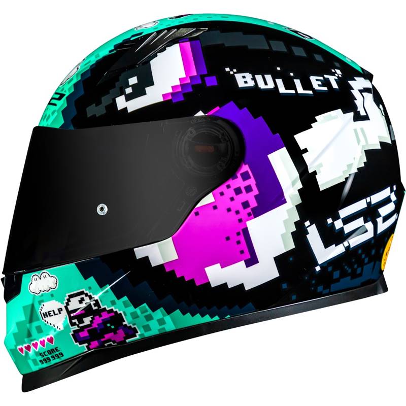 CAPACETE LS2 FF358 BULLET PRETO/AZUL