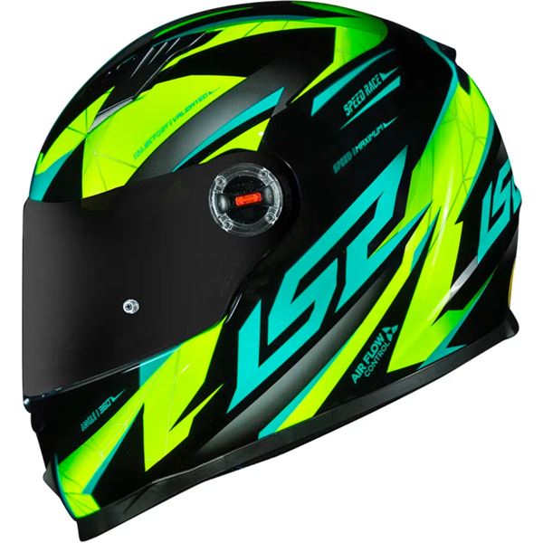 CAPACETE LS2 FF358 DRAZE PRETO/AMARELO/AZUL