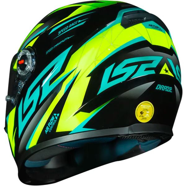 CAPACETE LS2 FF358 DRAZE PRETO/AMARELO/AZUL