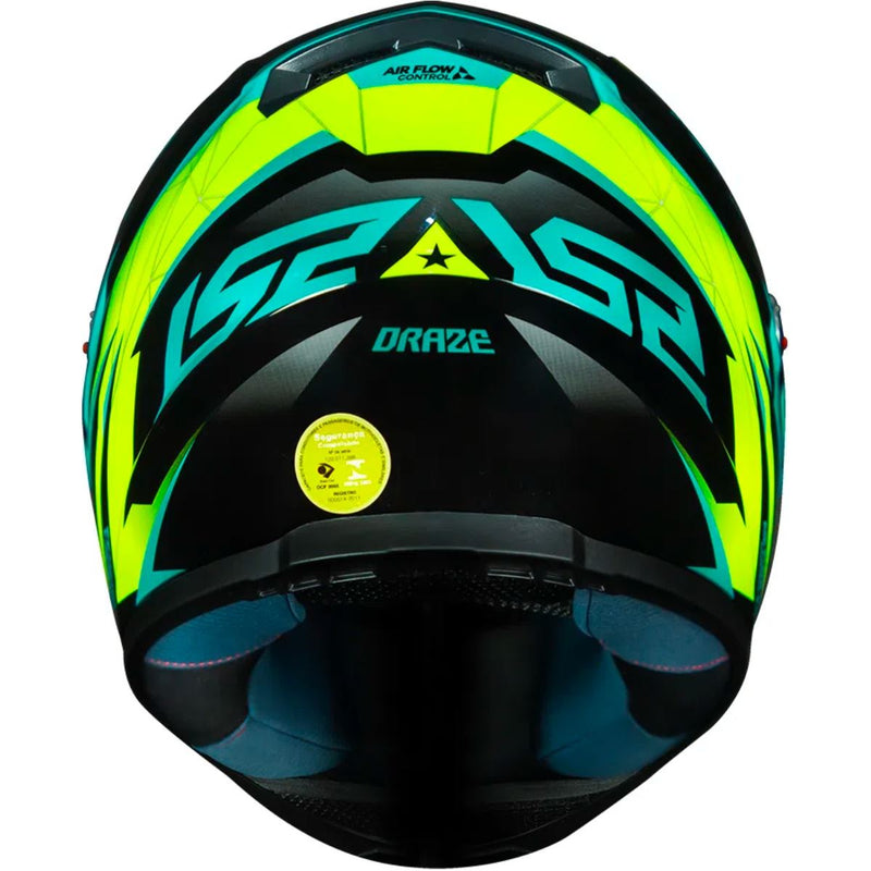 CAPACETE LS2 FF358 DRAZE PRETO/AMARELO/AZUL