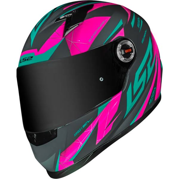 CAPACETE LS2 FF358 DRAZE ROSA/AZUL/CINZA