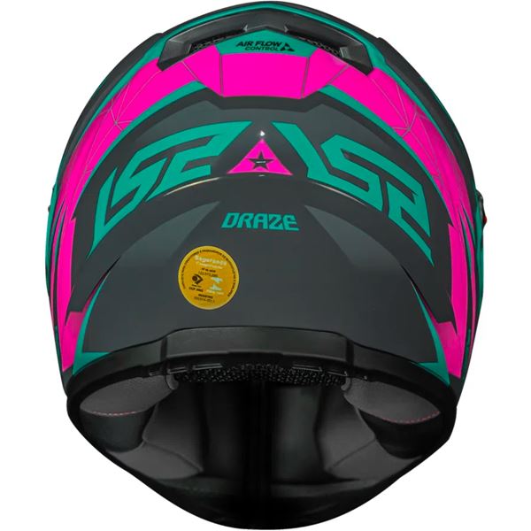 CAPACETE LS2 FF358 DRAZE ROSA/AZUL/CINZA