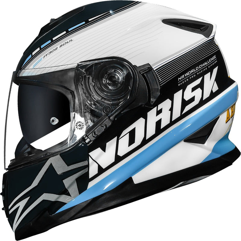 Capacete Norisk FF302 Soul Grand Prix Argentina - Branco/Azul/Preto