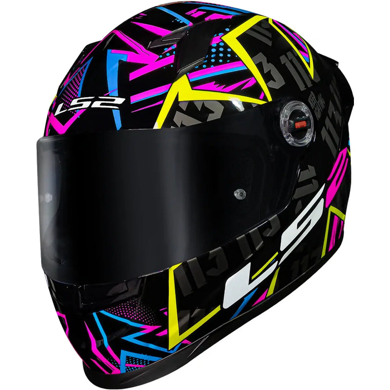 Capacete LS2 FF358 S Rafael Paschoalin - Preto/Roxo/Amarelo
