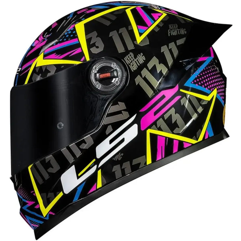 Capacete LS2 FF358 S Rafael Paschoalin - Preto/Roxo/Amarelo