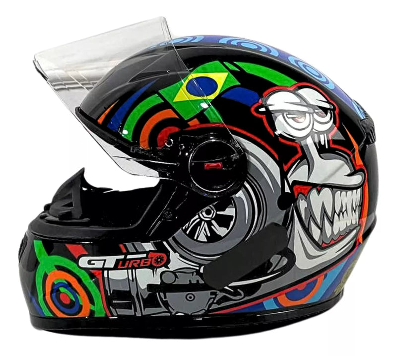Capacete Moto Fw3 Gt2 Gt5 Viseira Cristal Com Narigueira