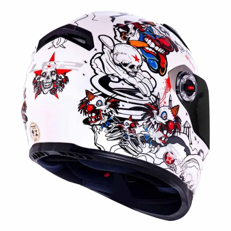 CAPACETE LS2 FF358 CRAZY CLOWN BRANCO