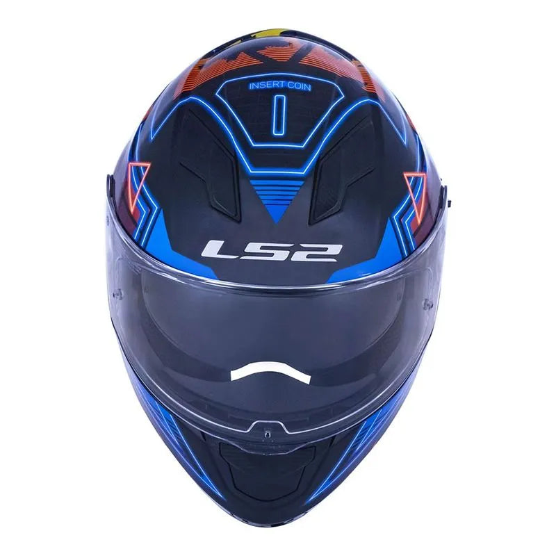 CAPACETE LS2 FF320 STREAM SYNTH AZUL/PRETO
