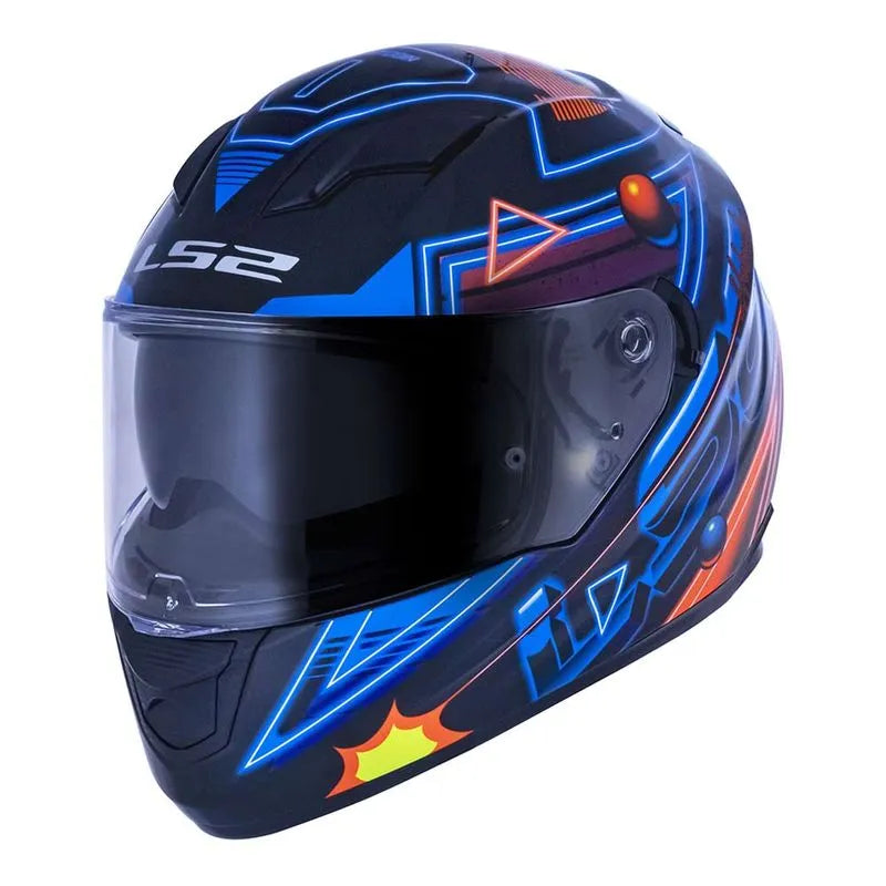 CAPACETE LS2 FF320 STREAM SYNTH AZUL/PRETO