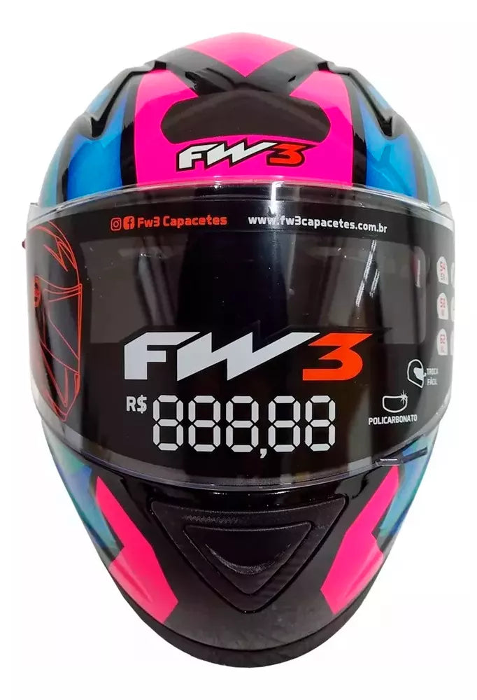Capacete Moto Gtn Fox Rosa