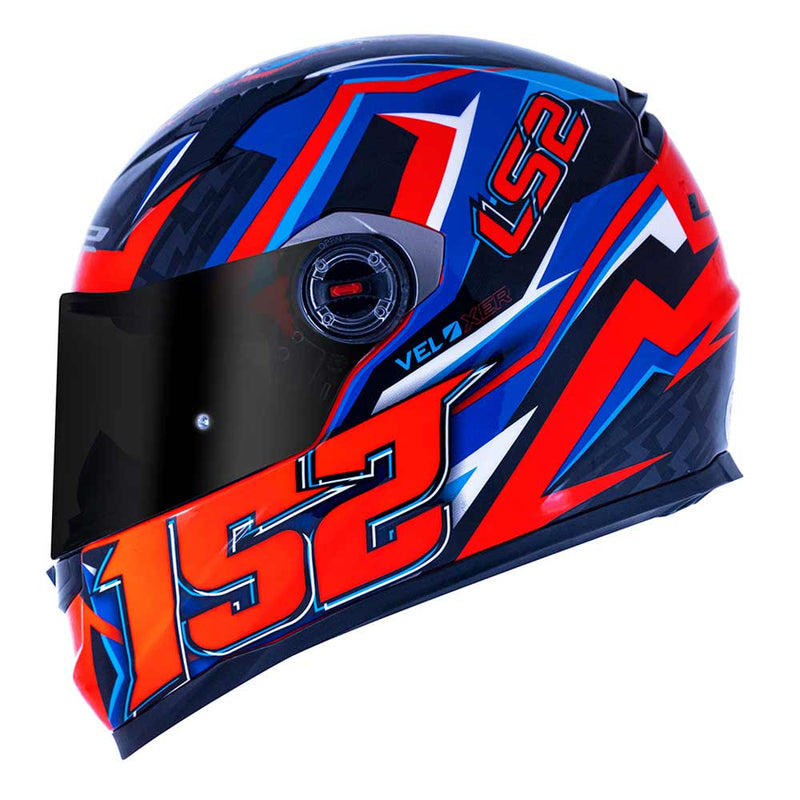 CAPACETE LS2 FF358 CLASSIC VELOXER AZUL/LARANJA