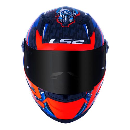CAPACETE LS2 FF358 CLASSIC VELOXER AZUL/LARANJA
