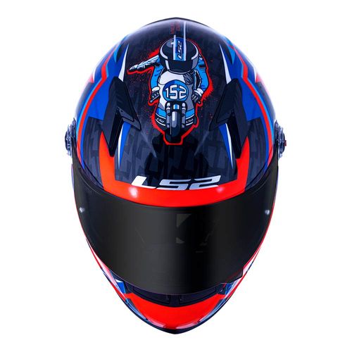 CAPACETE LS2 FF358 CLASSIC VELOXER AZUL/LARANJA