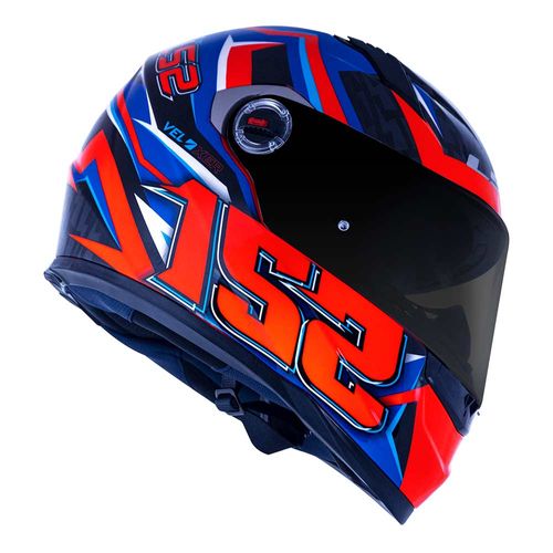 CAPACETE LS2 FF358 CLASSIC VELOXER AZUL/LARANJA