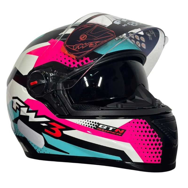Capacete FW3 GTN Fox Rosa