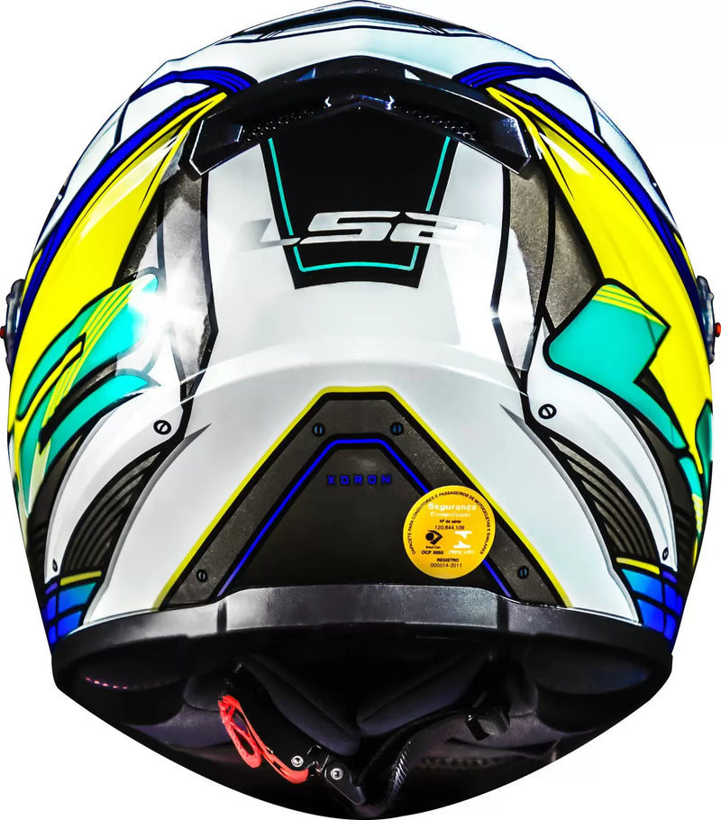 CAPACETE LS2 FF358 XDRON AZUL/AMARELO