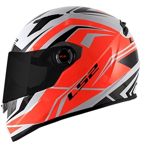 CAPACETE LS2 FF358 BLADE FLUOR BRANCO/LARANJA